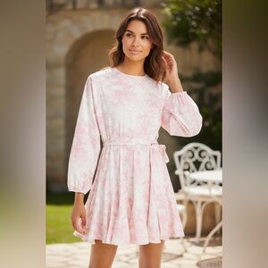 Wayf Altonia Botanical Print Swing Dress